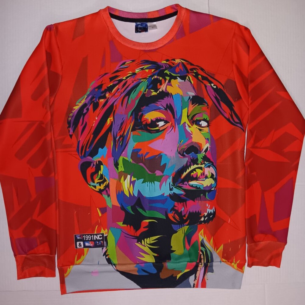 TUPAC SHAKUR GRAPHIC CREW NECK SWEATSHIRT - Picture 7 of 11